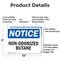 Signmission Non-Odorized Butane OSHA Notice Sign, Aluminum, 10in W x 7in L, 2PK OS-2PACK-NS-A-710-L-15084 - alternate 7
